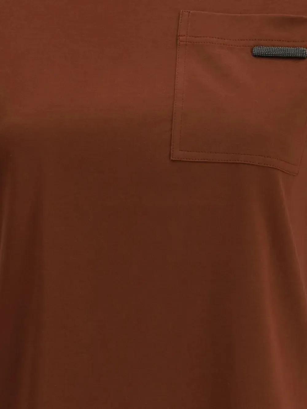 Brunello Cucinelli T-shirt verfraaid met monili Bruin