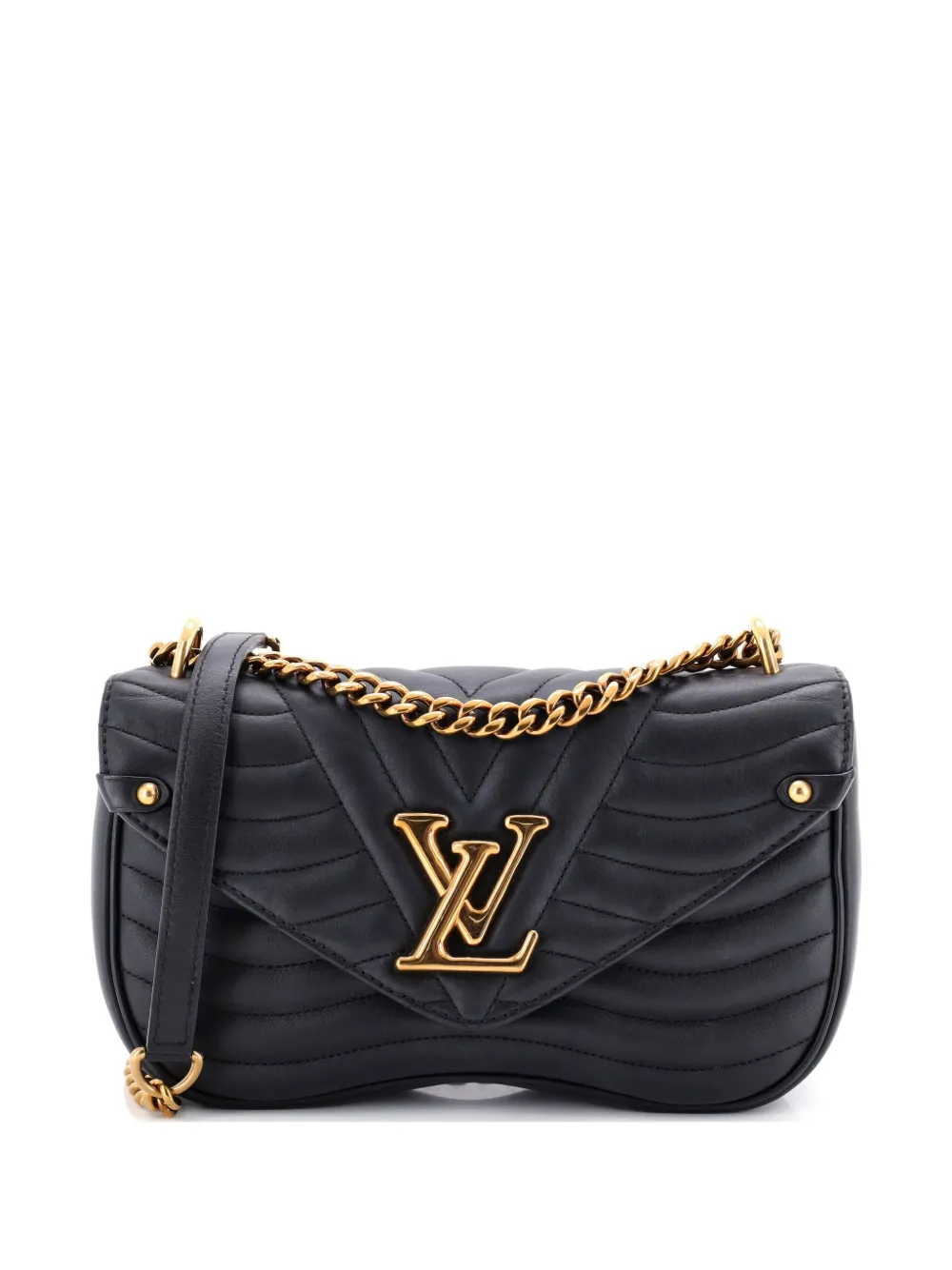 Louis Vuitton Pre-Owned New Wave Chain Bag Quilted Leather MM Louis Vuitton Pre-Owned New Wave Chain Bag Quilted Leather MM