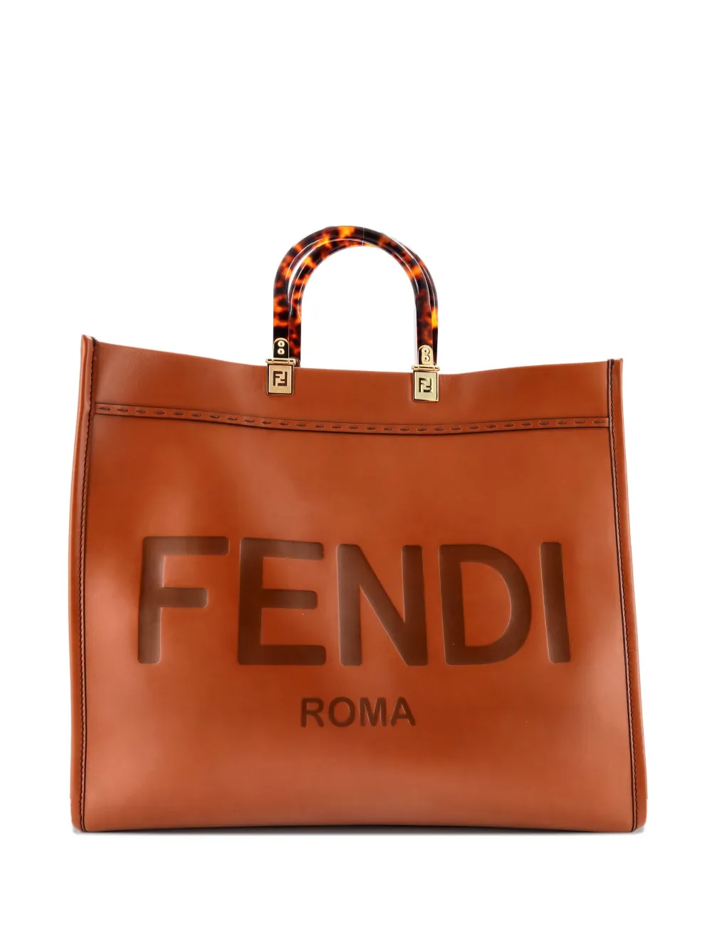 Fendi Pre-Owned Sunshine Shopper Leather Large tote bag - ブラウン Fendi Pre-Owned Sunshine Shopper Leather Large tote bag - ブラウン