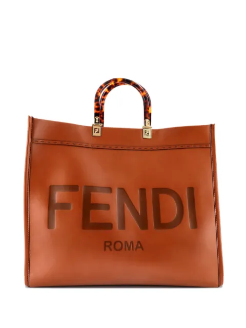 Fendi Pre-Owned Sunshine Shopper Leather Large tote bag