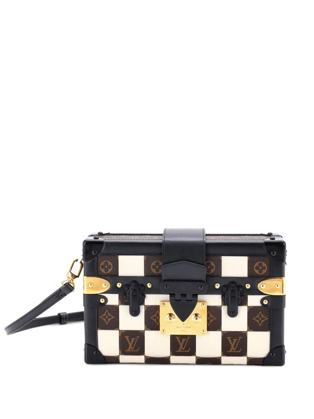 Louis Vuitton Pre-Owned Petite Malle Handbag Damier Tressage Monogram Louis Vuitton Pre-Owned Petite Malle Handbag Damier Tressage Monogram