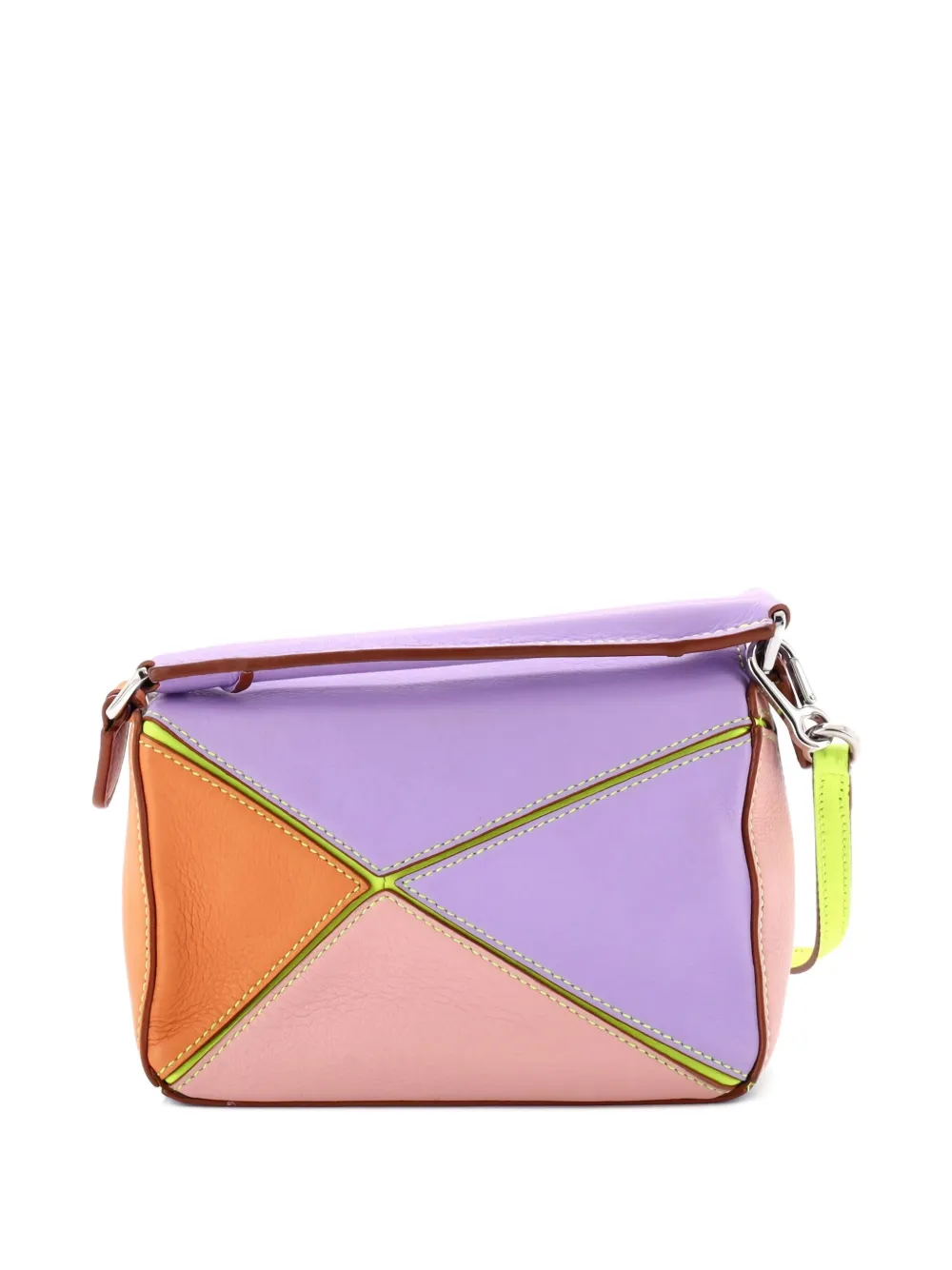 Pre-owned Loewe Puzzle Bag Leather Mini Crossbody Bag In Multi