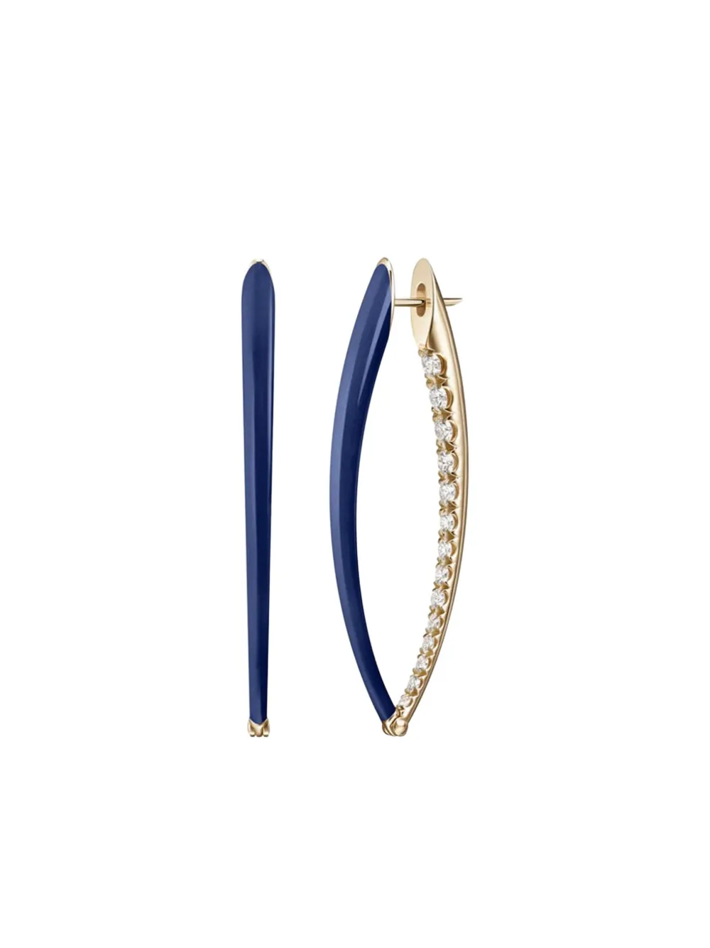 Melissa Kaye 18K yellow gold large Cristina diamond earrings - Oro