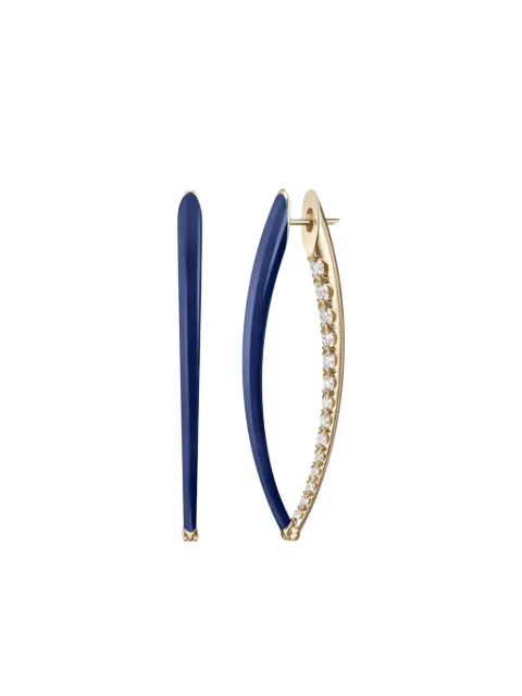 Melissa Kaye 18K yellow gold large Cristina diamond earrings