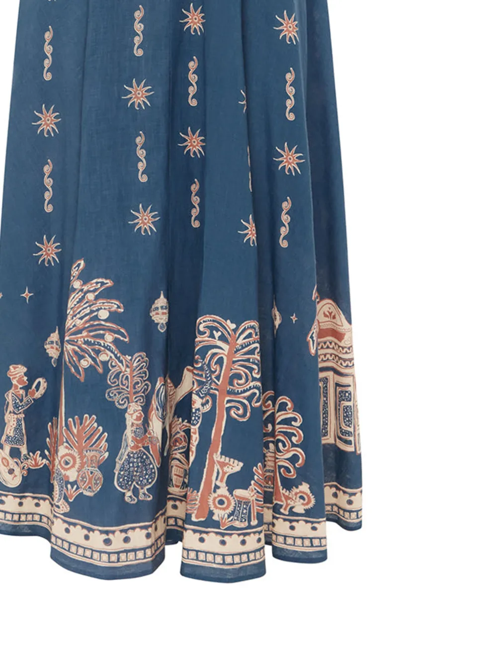 ALEMAIS Acacia printed midi dress - Blauw