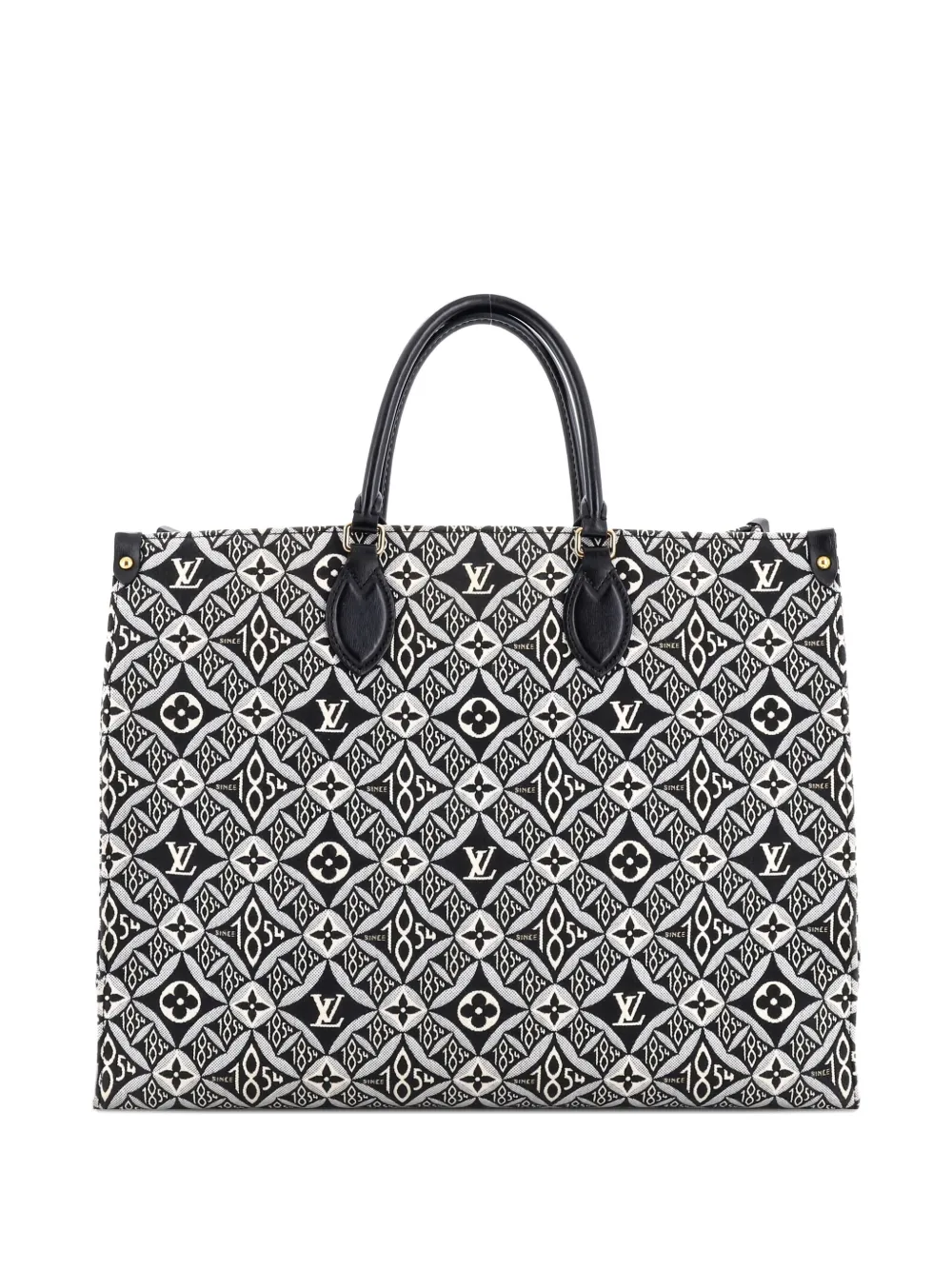 Pre-owned Louis Vuitton Onthego Limited Edition Since 1854 Monogram Jacquard Gm Tote Bag In Black