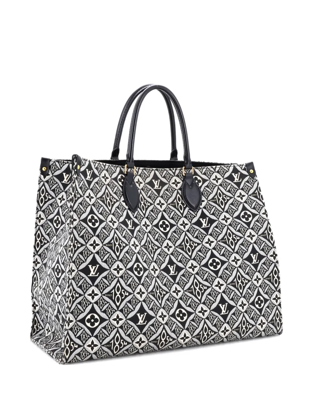 Pre-owned Louis Vuitton Onthego Limited Edition Since 1854 Monogram Jacquard Gm Tote Bag In Black