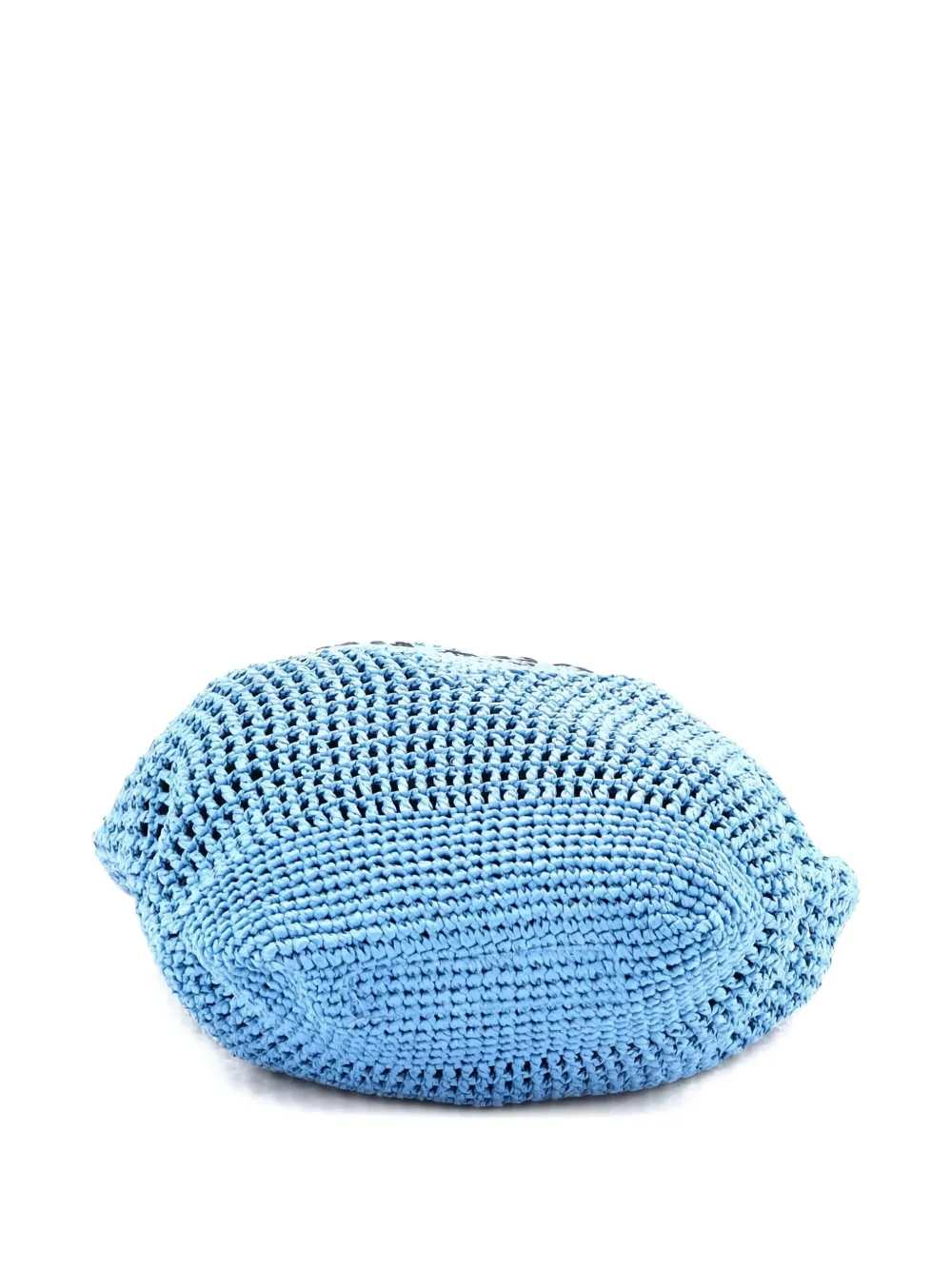Triangle Logo Tote Raffia Small Bucket Bag