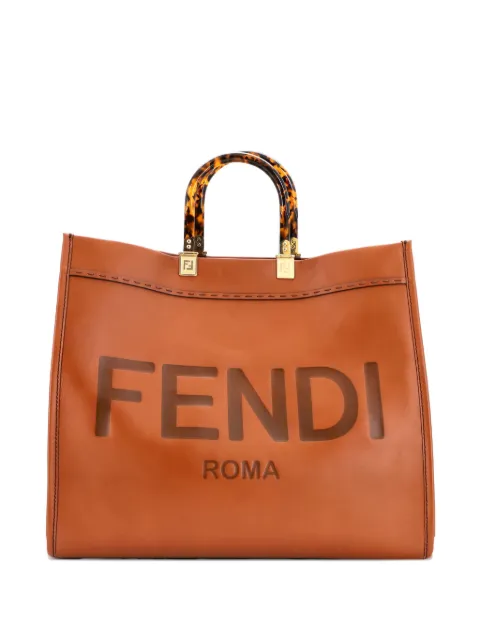 Fendi Pre-Owned Sunshine Shopper Leather Large tote bag