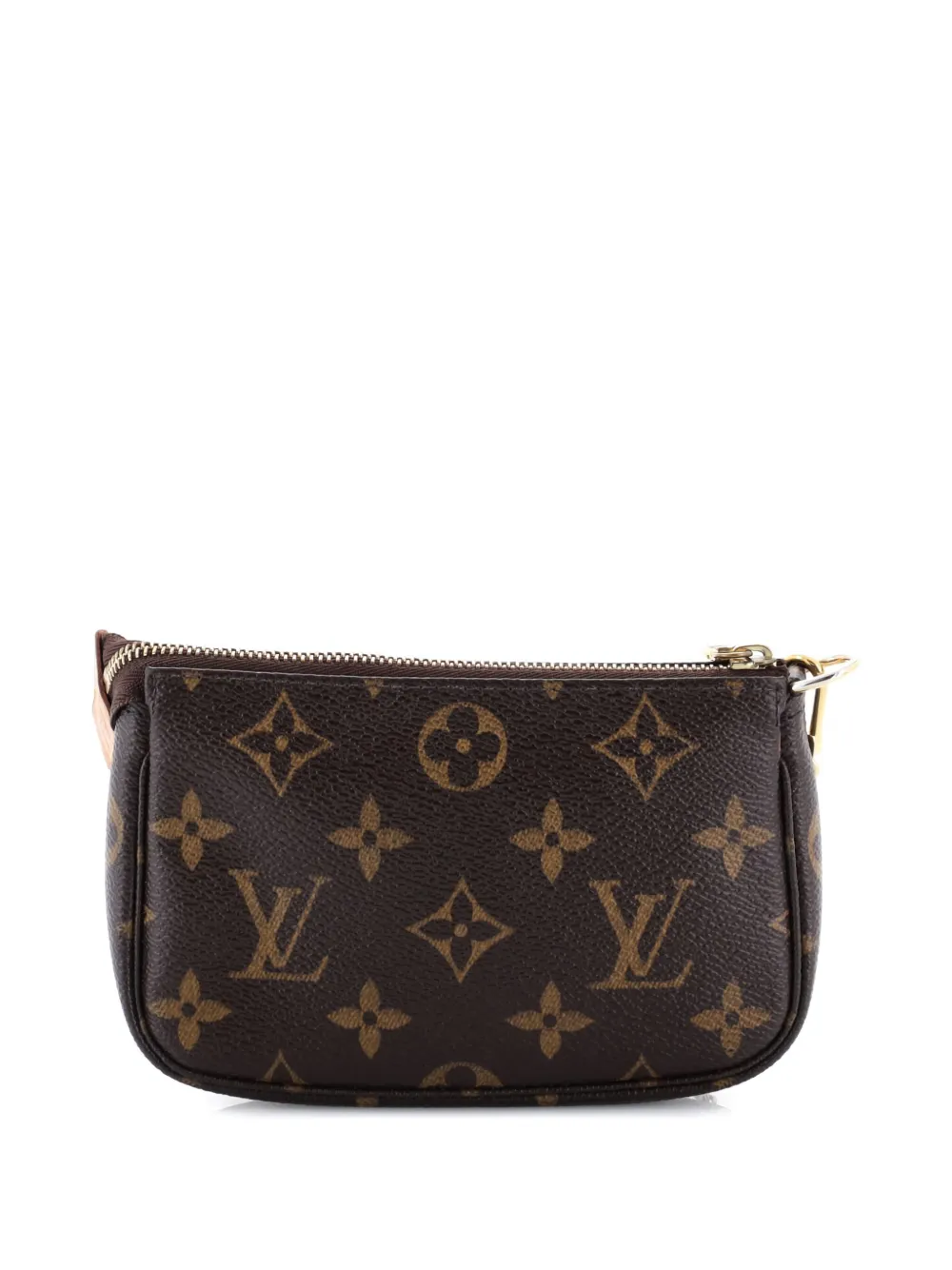 Pre-owned Louis Vuitton Pochette Accessoires Monogram Canvas Mini Clutch Bag In Brown