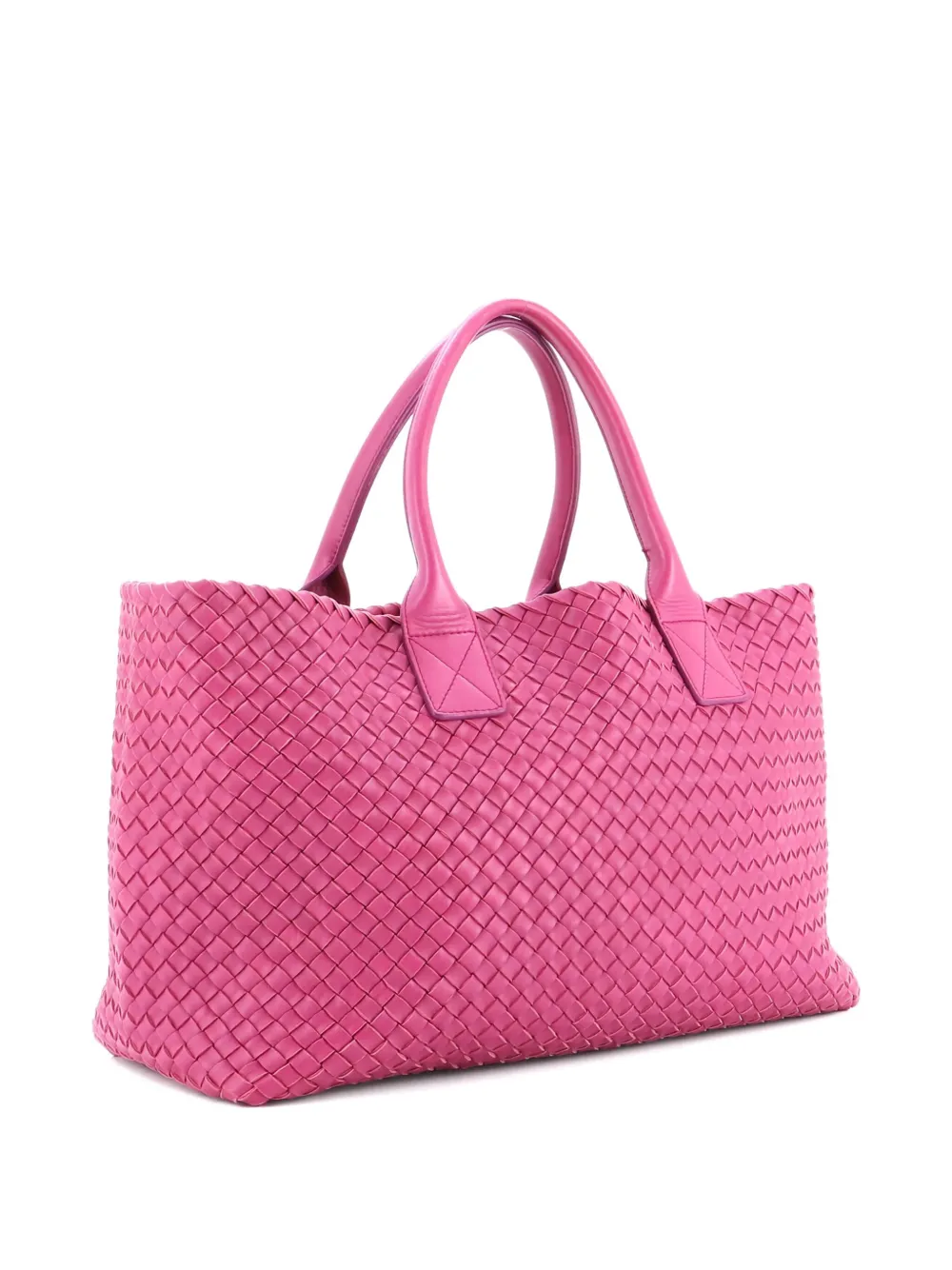  Bottega Veneta Pre-owned Cabat Intrecciato Nappa Medium Tote Bag - Pink 