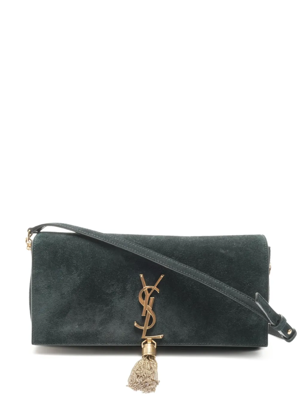 Saint Laurent Pre-Owned 2019 Kate suede shoulder bag | Green | Image 1