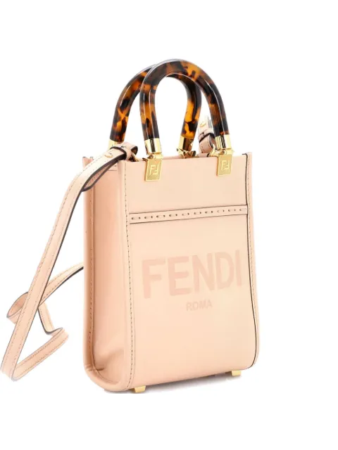 Fendi Pre-Owned Sunshine Shopper Tote Leather Mini crossbody bag