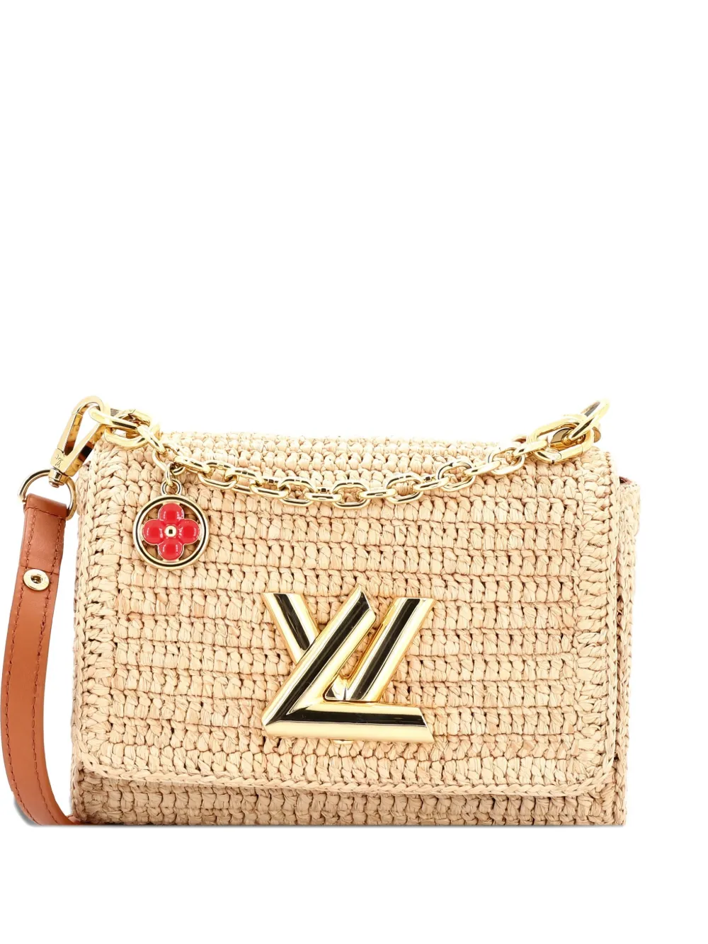 Louis Vuitton Pre-Owned Twist Slim Convertible Handbag Raffia PM Louis Vuitton Pre-Owned Twist Slim Convertible Handbag Raffia PM