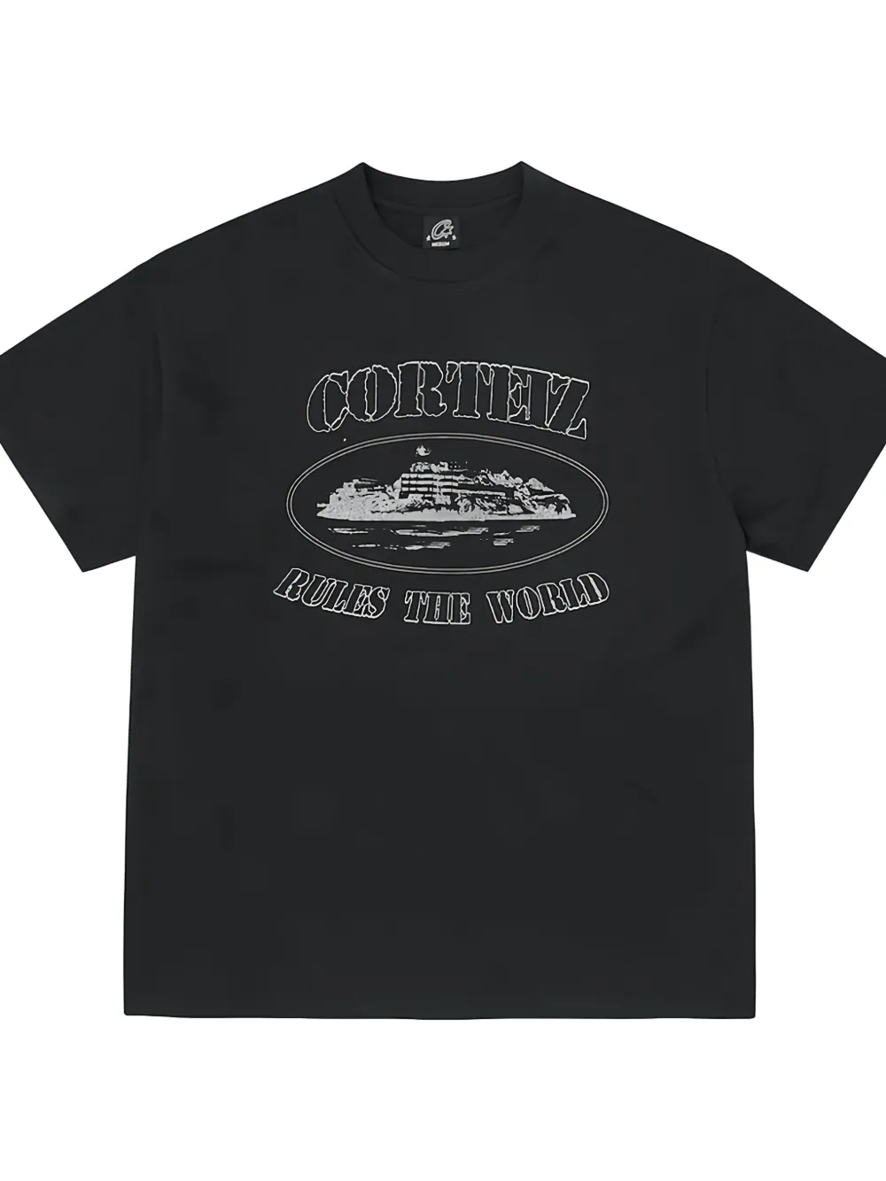 Corteiz Alcatraz Reflective Short-sleeve T-shirt In Black