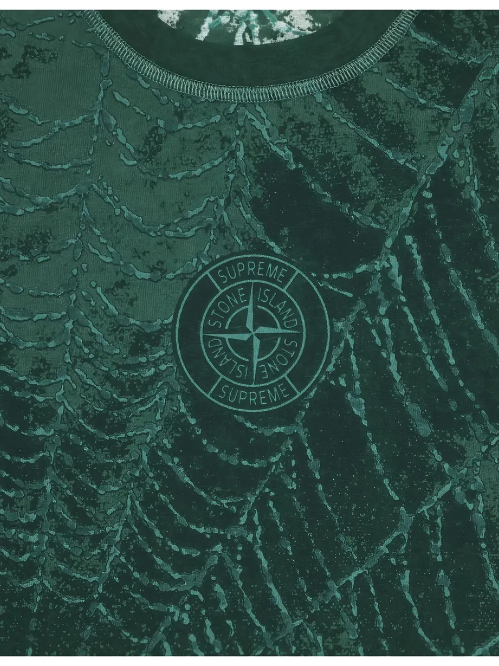Supreme x Stone Island spiderweb T-shirt - Groen