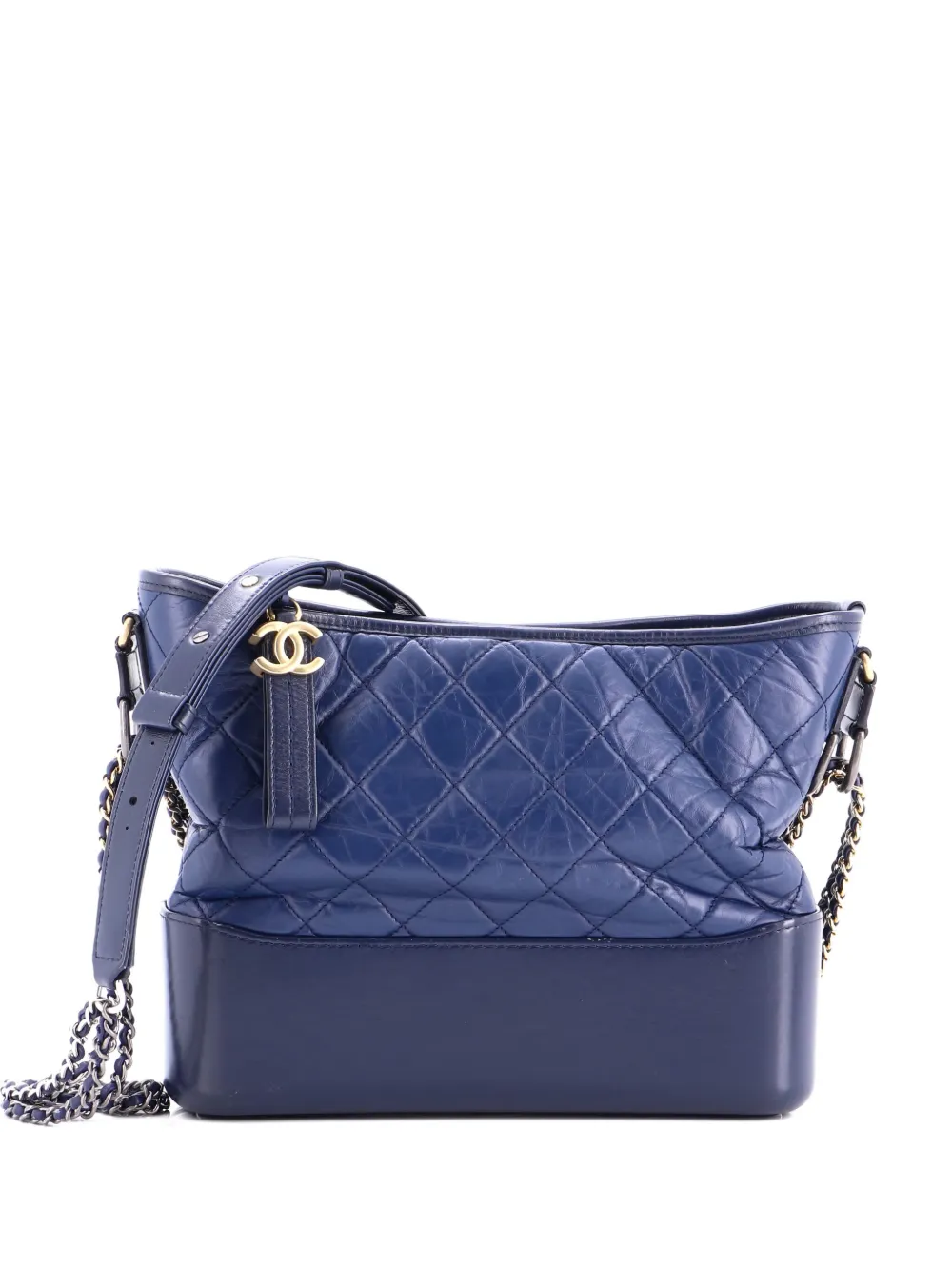 CHANEL Pre-Owned Gabrielle Quilted Aged Calfskin Medium hobo bag - ブルー
