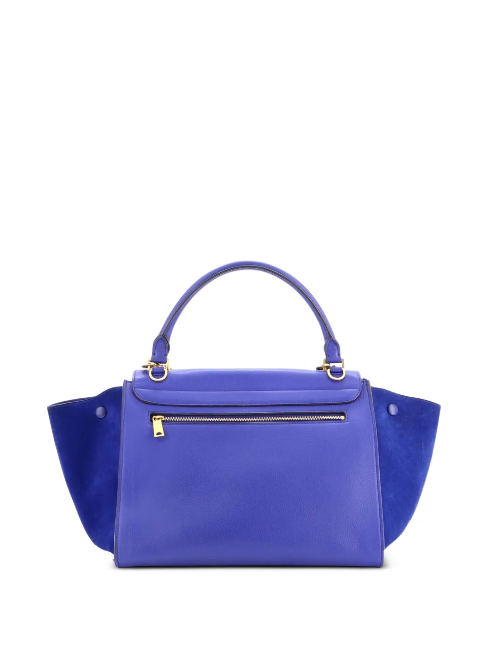 Celine Pre-Owned Trapeze Bag Leather Medium satchel - ブルー