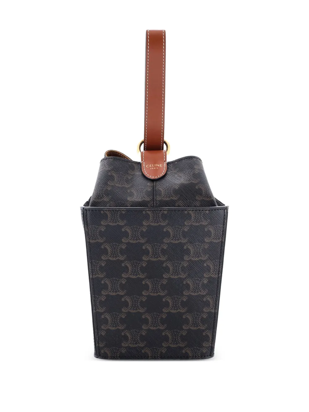 Celine Pre-Owned Strap Box Top Handle Bag Triomphe Coated Canvas satchel | Pre-Owned | Image 2