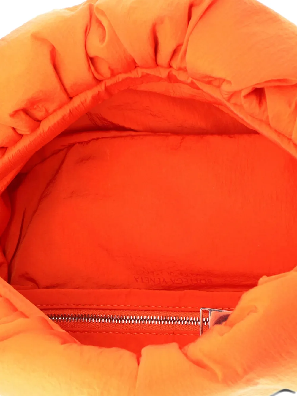 Pre-owned Bottega Veneta The Body Pouch Nylon Small Crossbody Bag In Orange