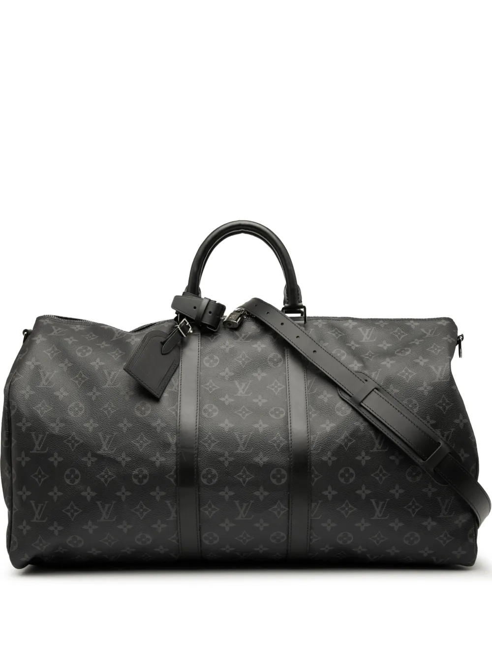 Louis Vuitton Pre-Owned 2019 モノグラム エクリプス キーポル バンドリエール 55 ボストンバッグ - Louis Vuitton Pre-Owned 2019 モノグラム エクリプス キーポル バンドリエール 55 ボストンバッグ -