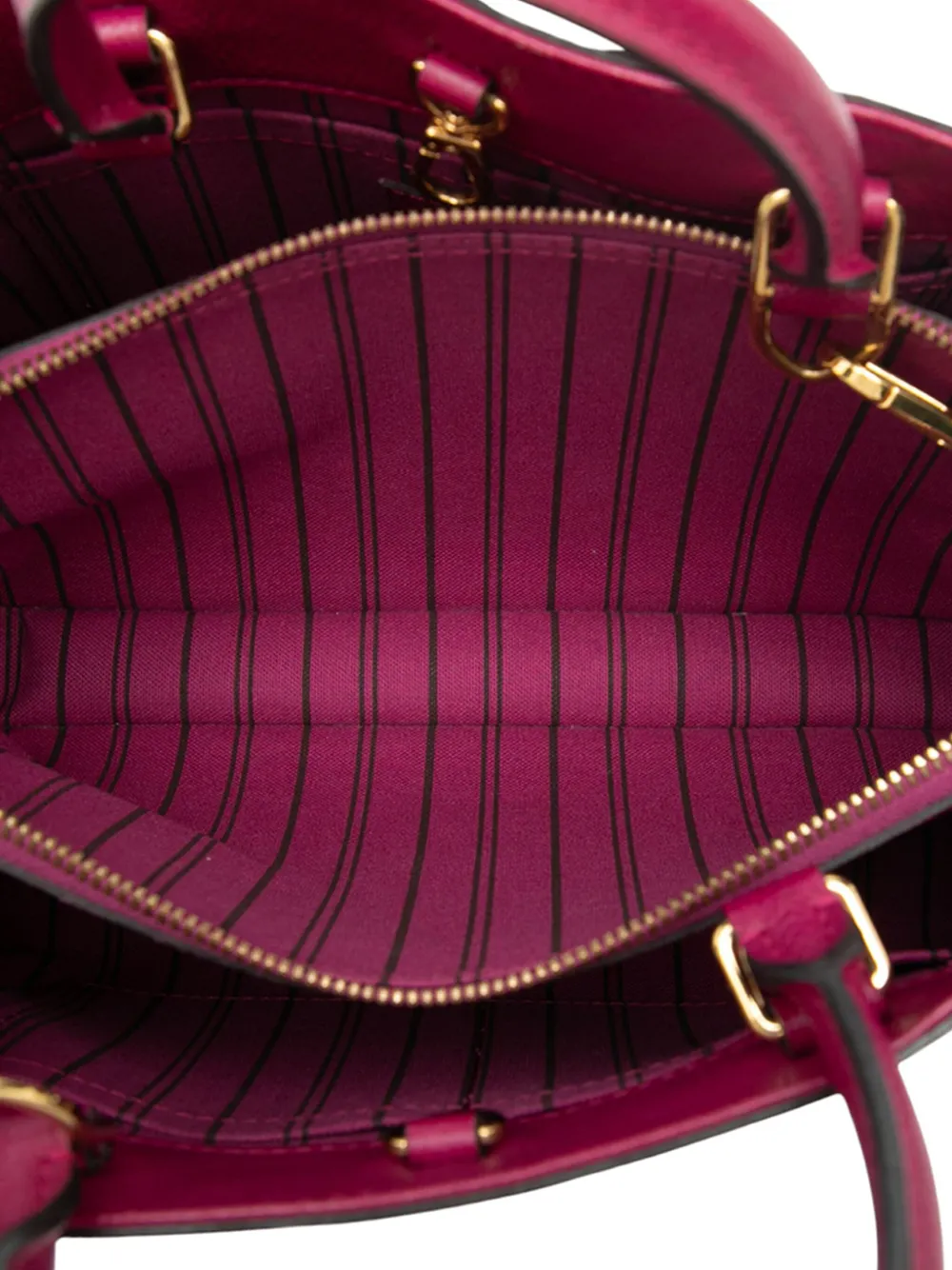 Pre-owned Louis Vuitton 2015 Monogram Empreinte Montaigne Bb Satchel In Purple