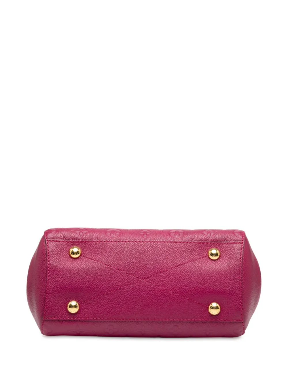 Pre-owned Louis Vuitton 2015 Monogram Empreinte Montaigne Bb Satchel In Purple