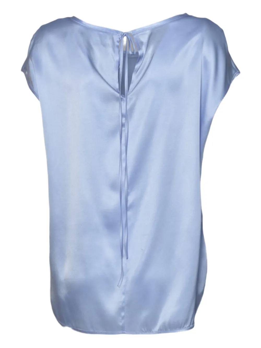 SOLOTRE Top met gestrikt detail en ronde hals - Blauw