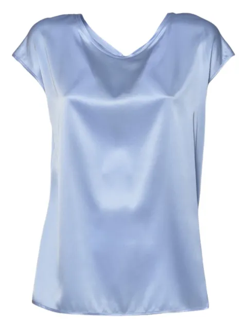 SOLOTRE top con cuello redondo y detalle de moño