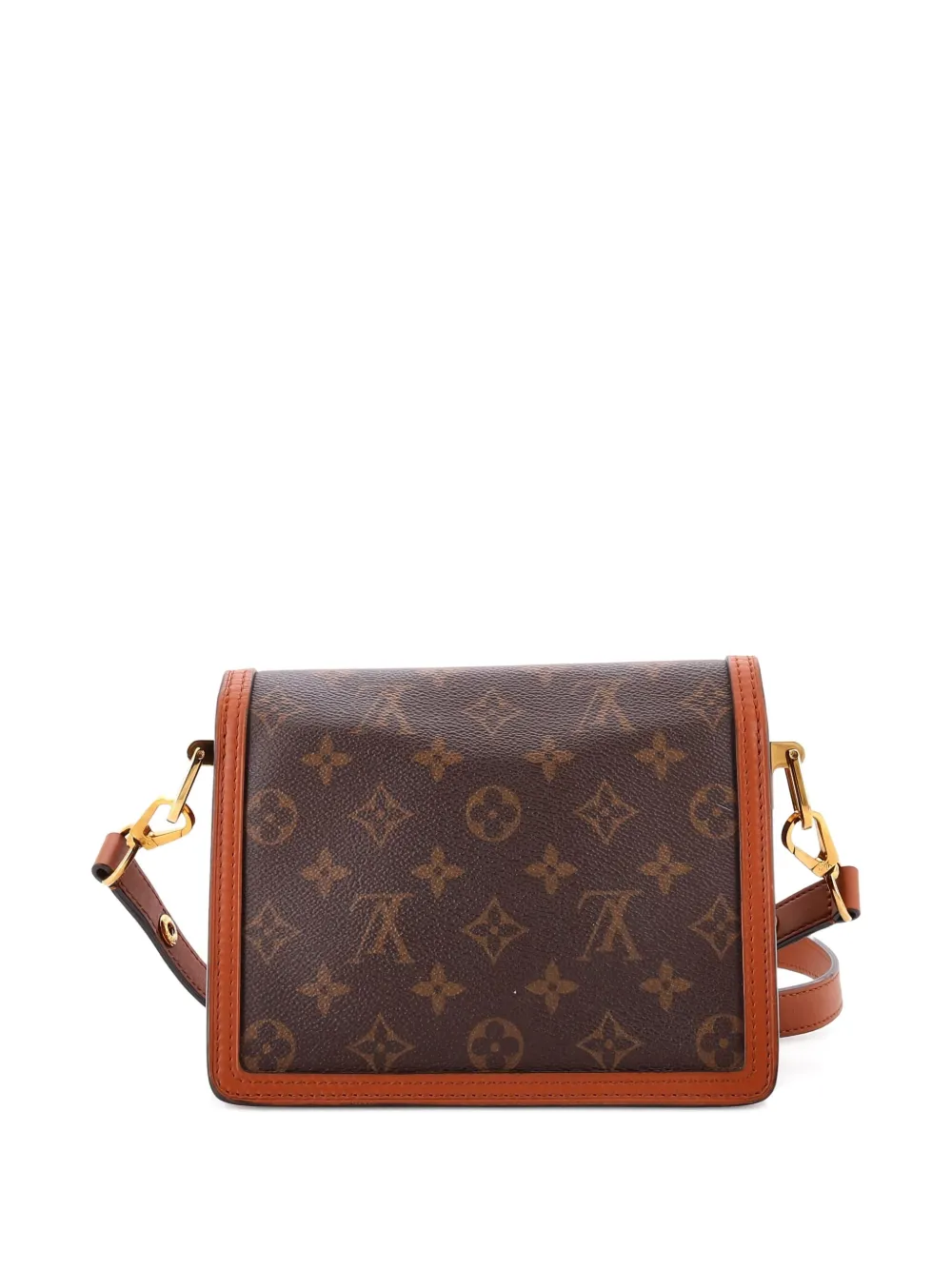 Pre-owned Louis Vuitton Dauphine Shoulder Bag Reverse Monogram Canvas Mini Crossbody Bag In Brown