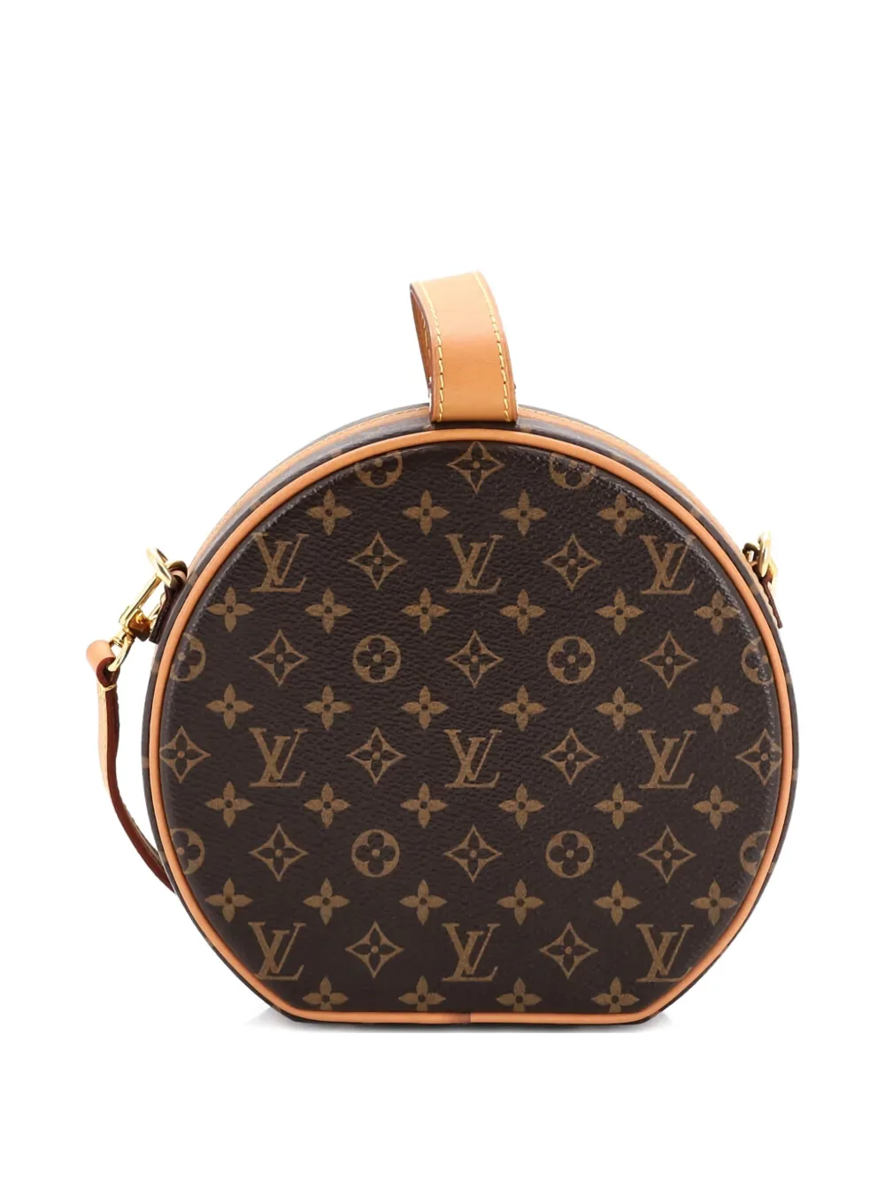 Pre-owned Louis Vuitton Petite Boite Chapeau Bag Monogram Canvas Crossbody Bag In Brown