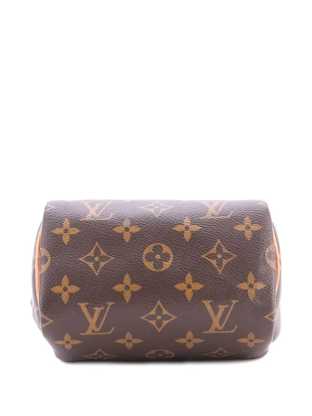 Pre-owned Louis Vuitton Speedy Bandouliere Bag Monogram Canvas Nano Crossbody Bag In Brown