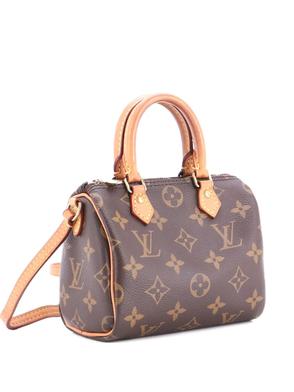 Louis Vuitton Pre-Owned Speedy Bandouliere Bag Monogram Canvas Nano crossbody bag - Marrone