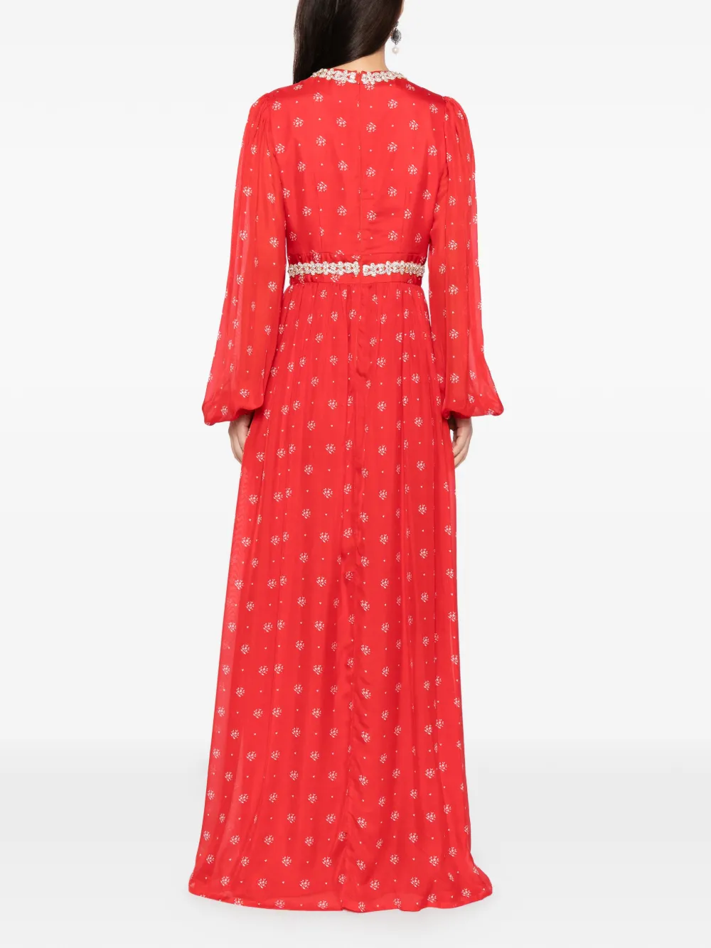 Macgraw Jurk met barokprint Rood