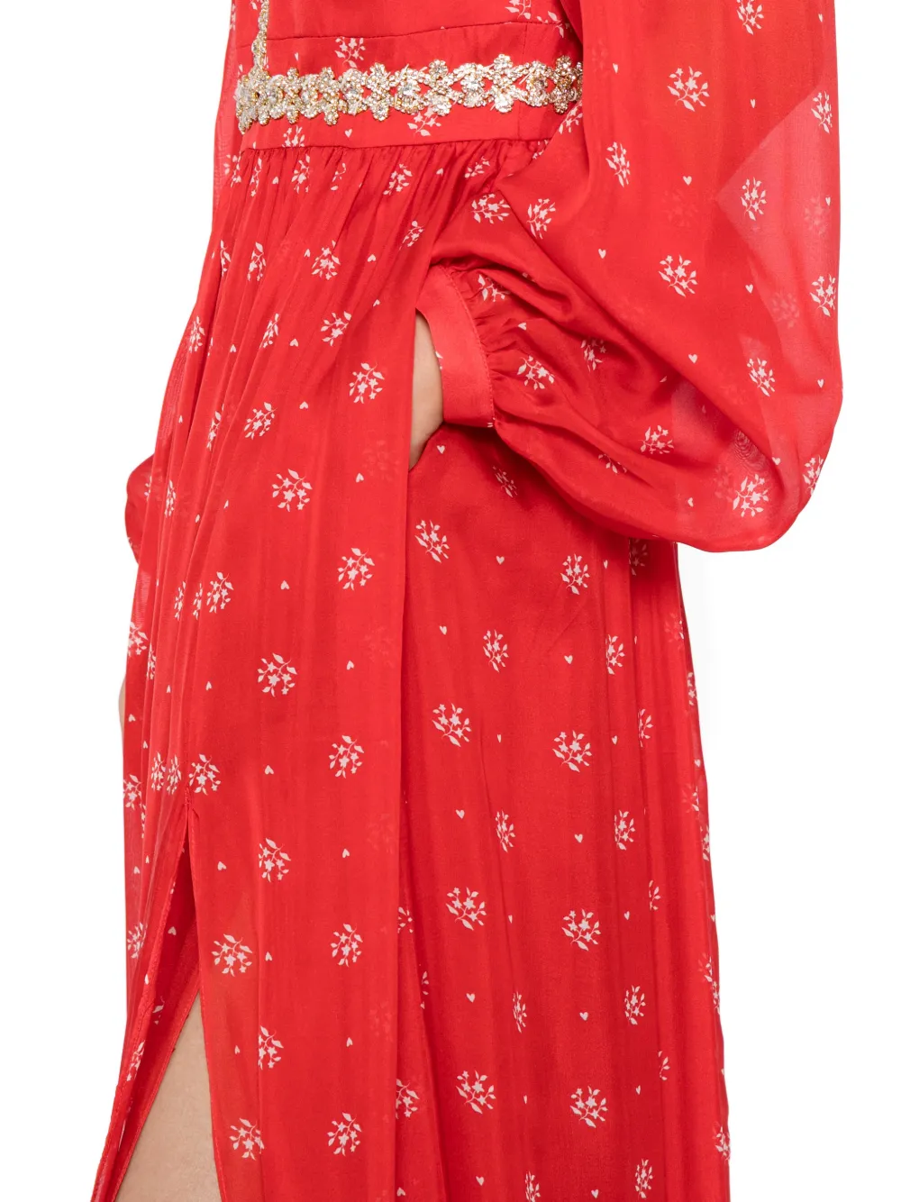 Macgraw Jurk met barokprint Rood