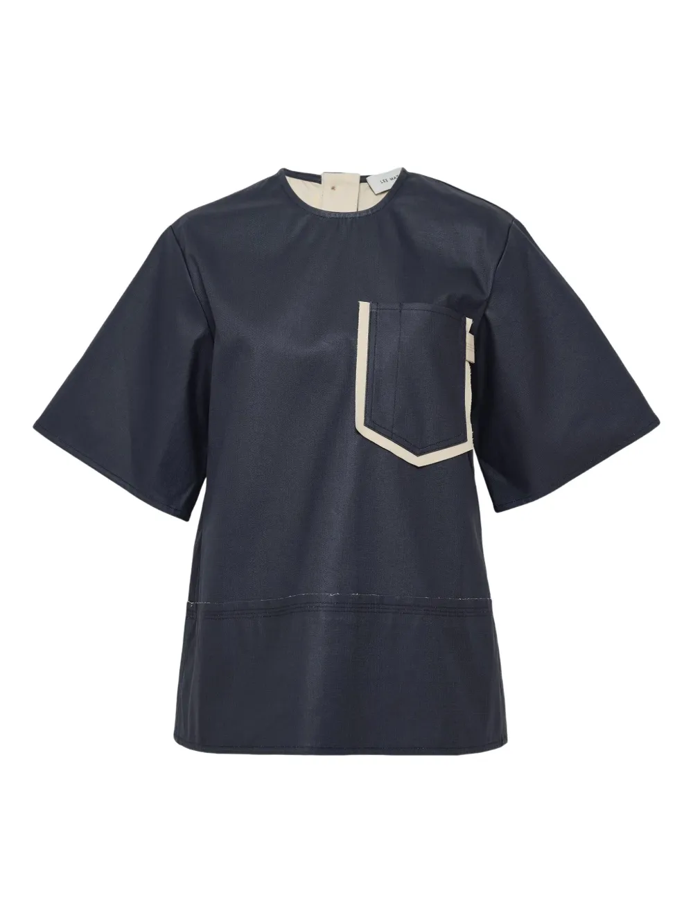 Lee Mathews Henry Chest-pocket Shirt In Blue