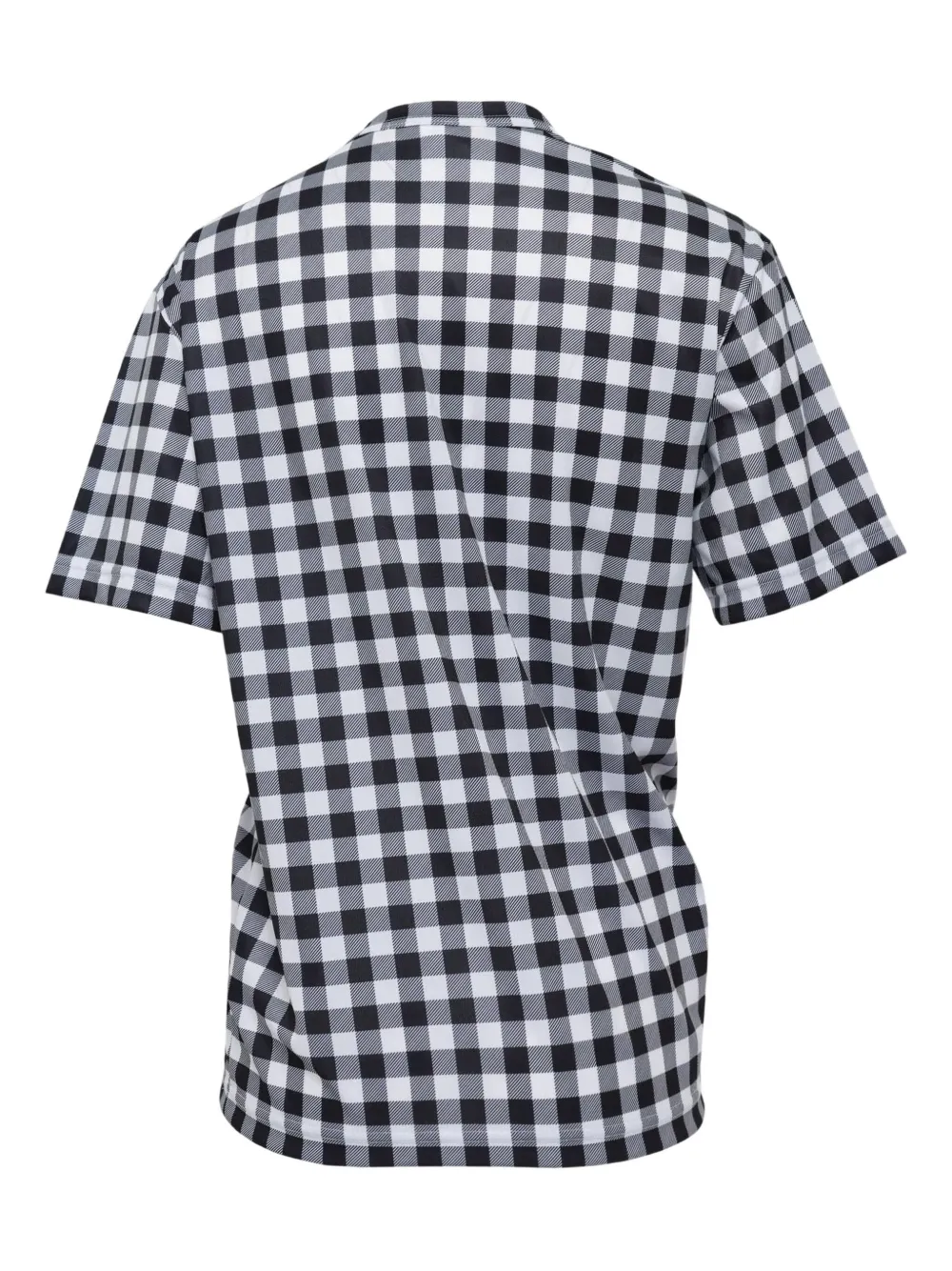 Comme Des Garçons Gingham T-shirt In Black