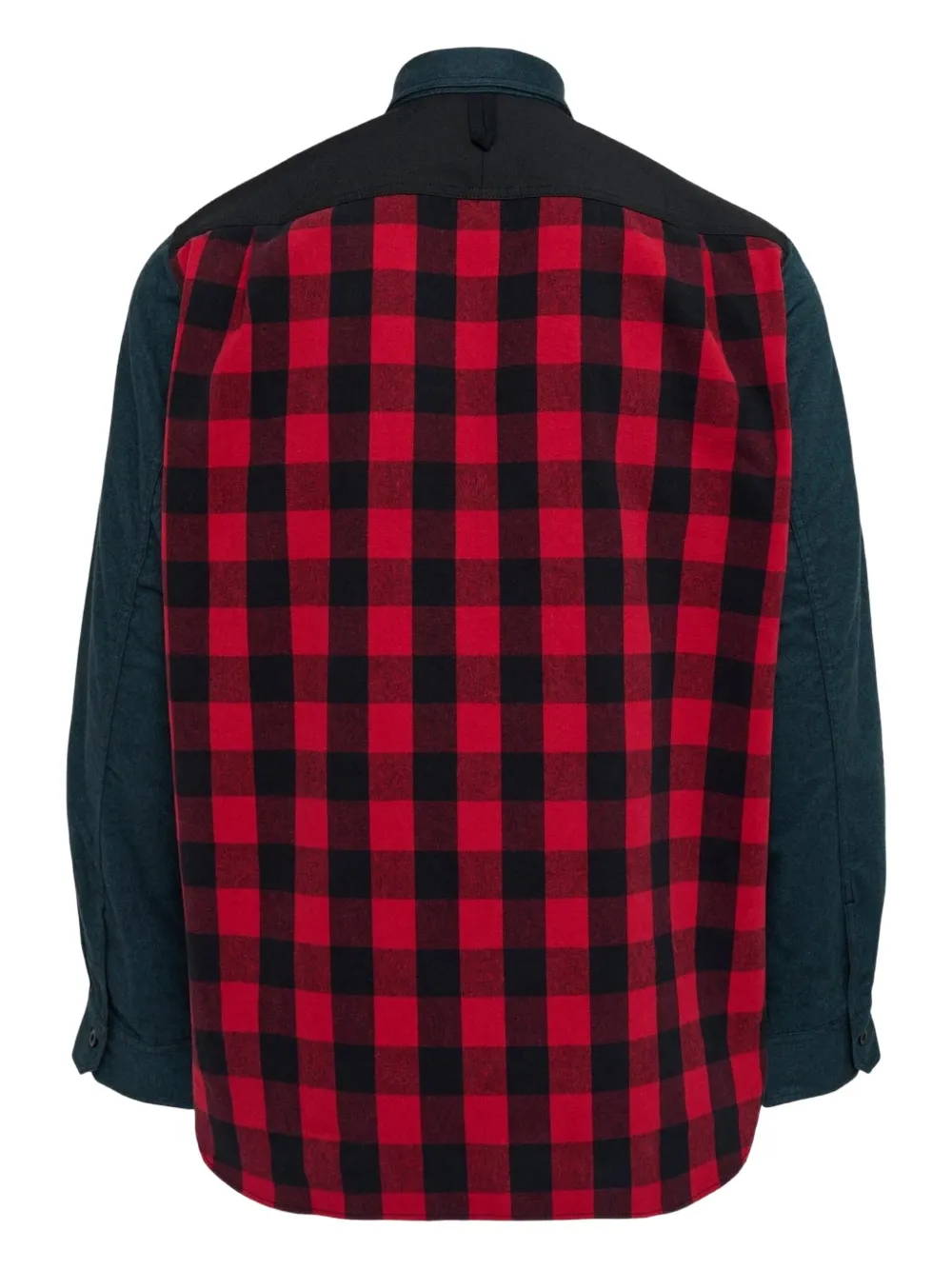 Junya Watanabe Checked-panel Cotton Shirt In Multi