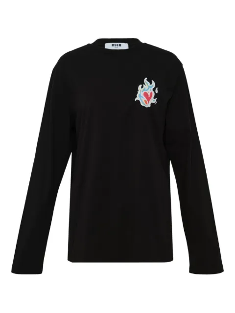 MSGM Love Logo long-sleeve top