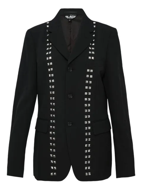 Black Comme Des Garçons blazer con apliques
