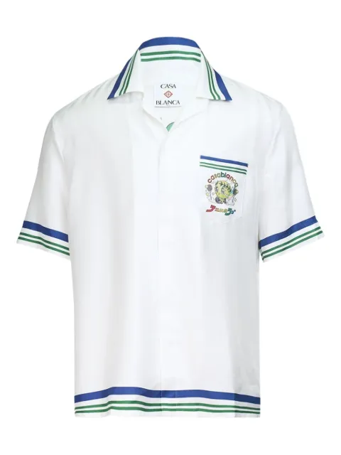 Casablanca cuban collar short sleeve shirt