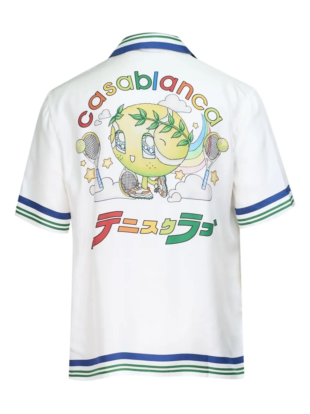 Casablanca cuban collar short sleeve shirt - Wit