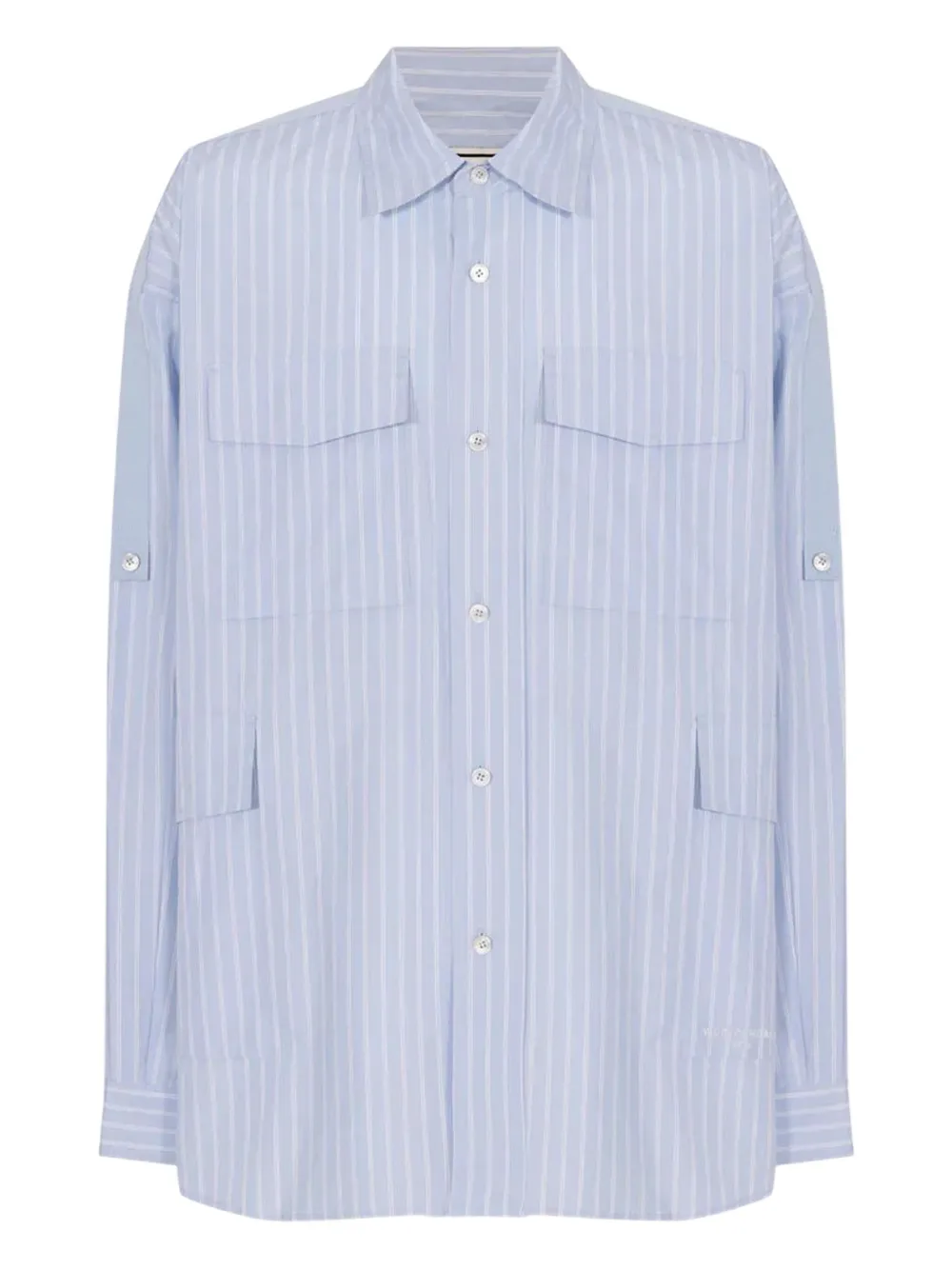 Wooyoungmi striped-pattern shirt | Blue | Image 1