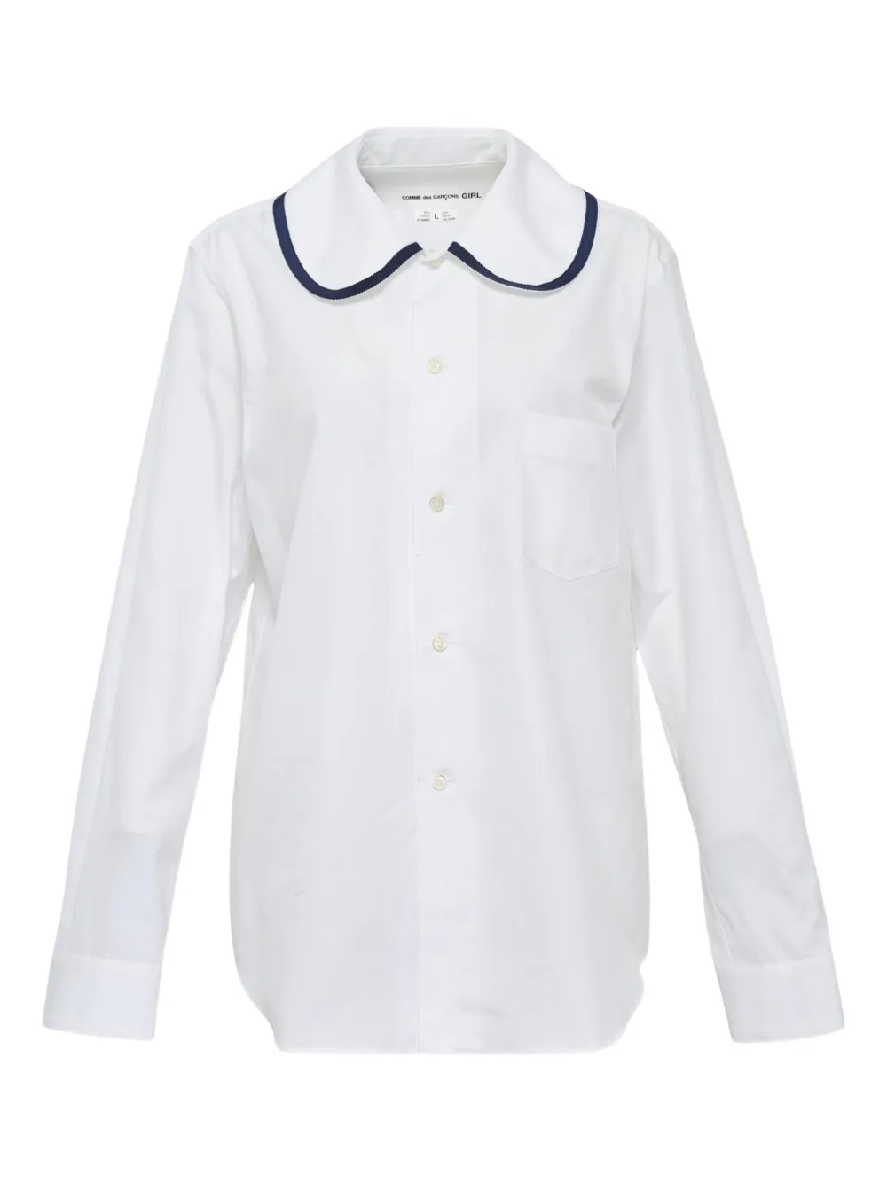 Comme Des Garcons Girl Peter Pan-collar Shirt In White