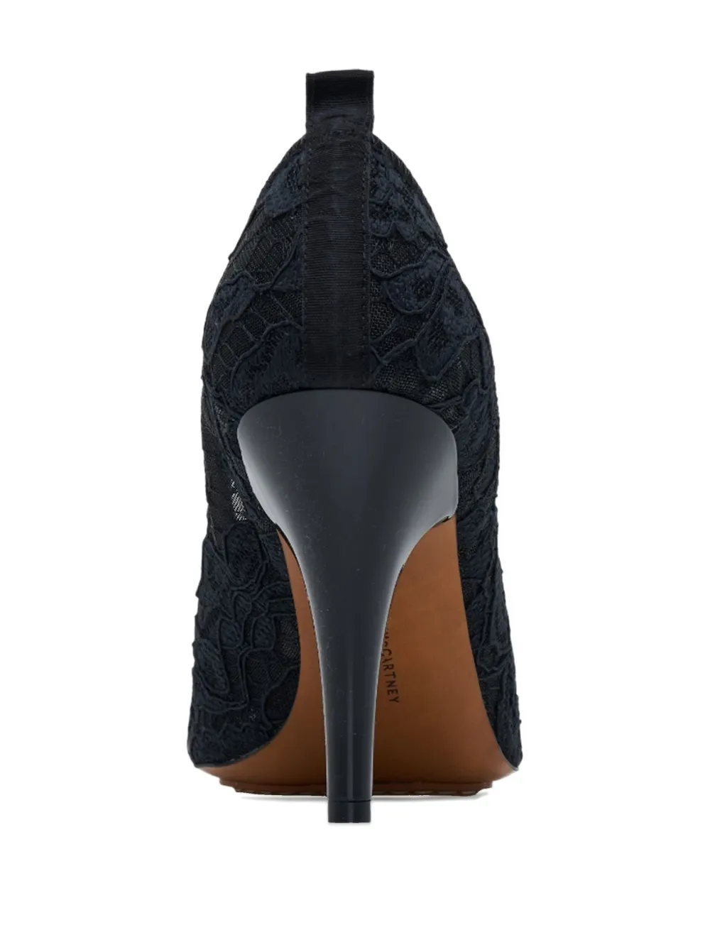 Stella Mccartney 95mm Square-toe Lace Pumps In Black