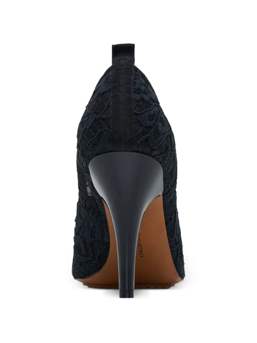 Stella McCartney 95 mm pumps met vierkante neus en veters Zwart