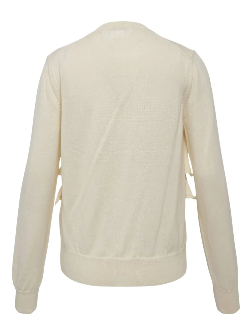 Comme Des Garçons Ruffle-detail Cardigan In Neutral