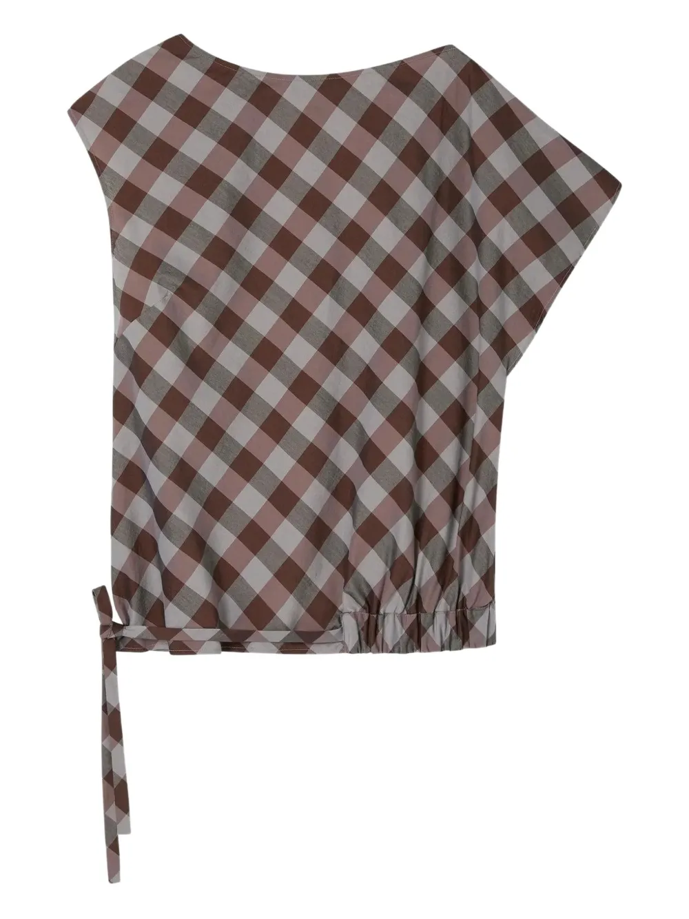 Lee Mathews Teresa check-pattern blouse - Bruin