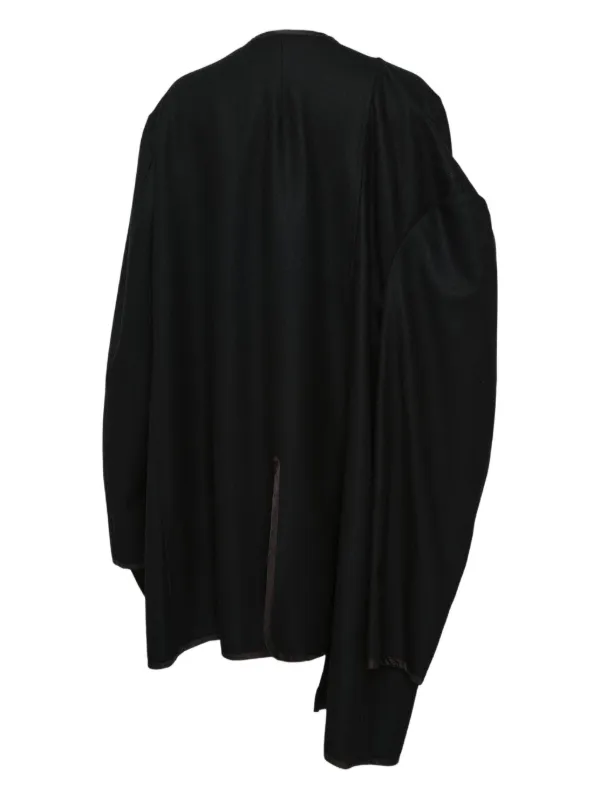 Black Comme Des Garçons ジップアップ ケープ | ブラック | FARFETCH JP