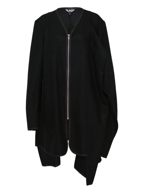 Black Comme Des Garçons ジップアップ ケープ | ブラック | FARFETCH JP